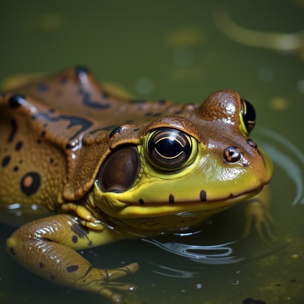 African Bullfrog Underwater