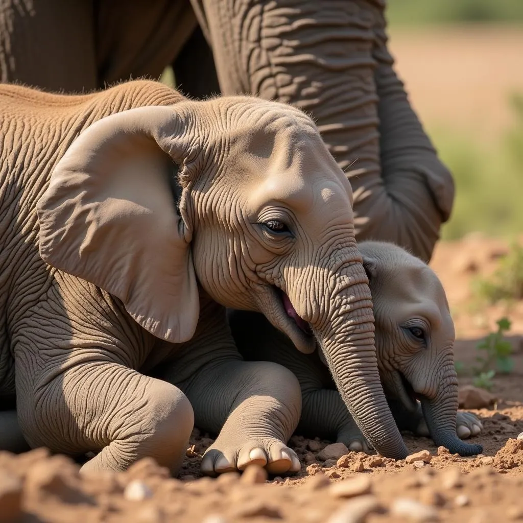 African Bush Elephant Calf