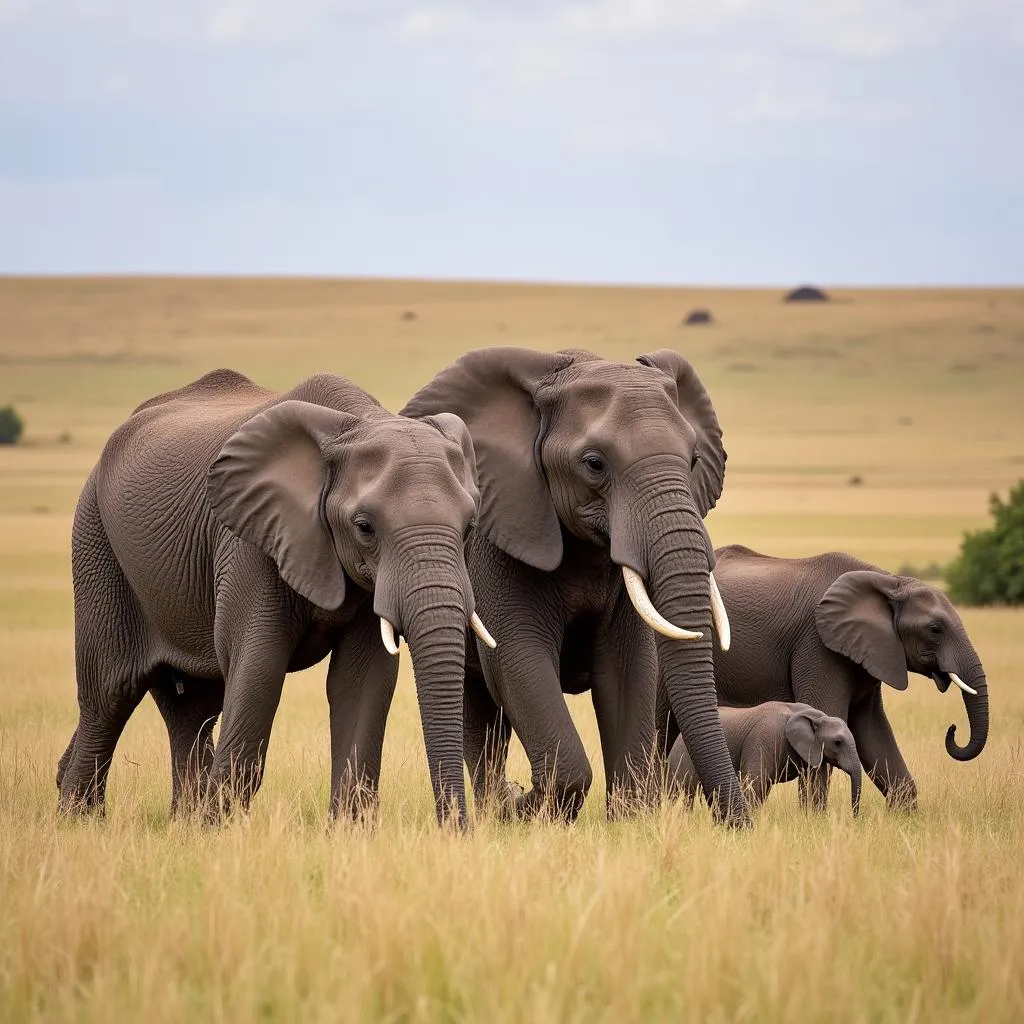 African Bush Elephant Herd