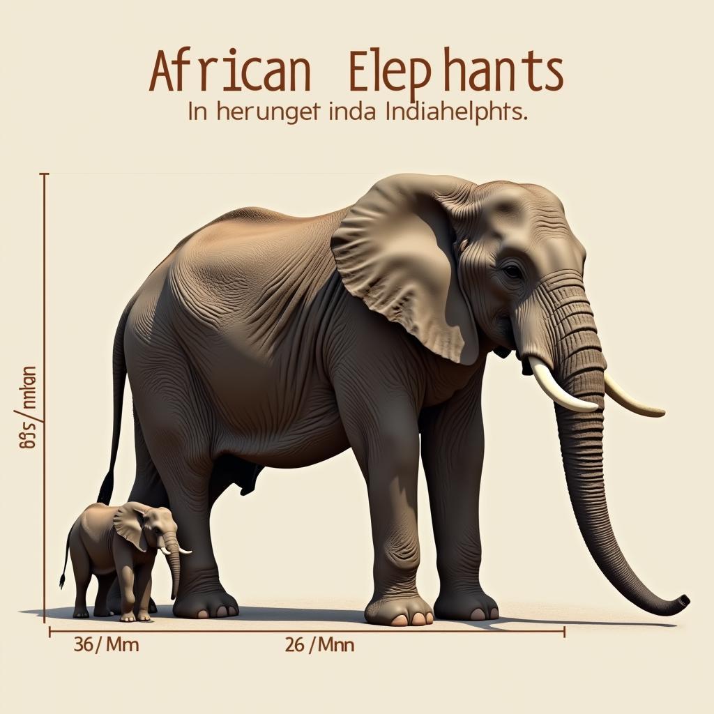 African Bush Elephant vs Indian Elephant Size Comparison