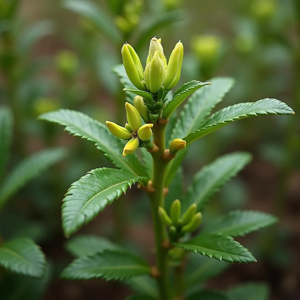 African Bush Pepper Plant Growing in the Wild