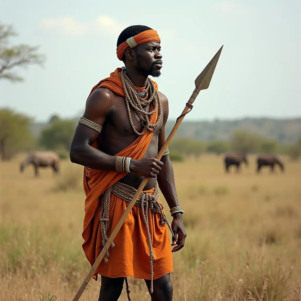 African Bushman hunter-gatherer