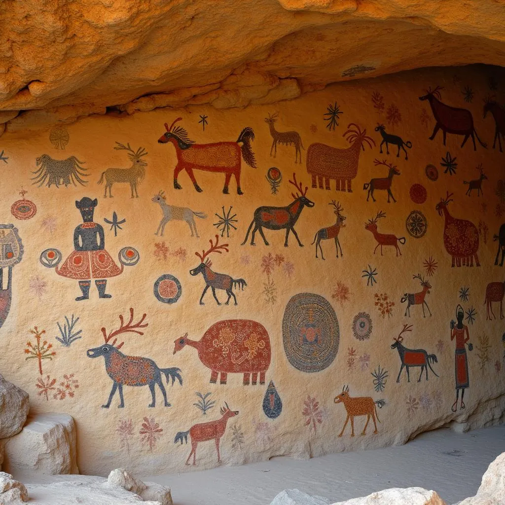 African Bushman rock art