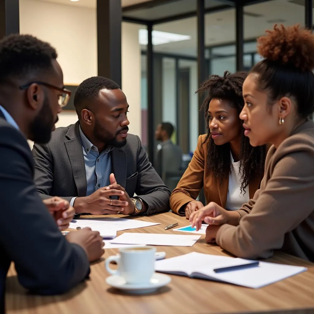 African Business Leaders in a Meeting