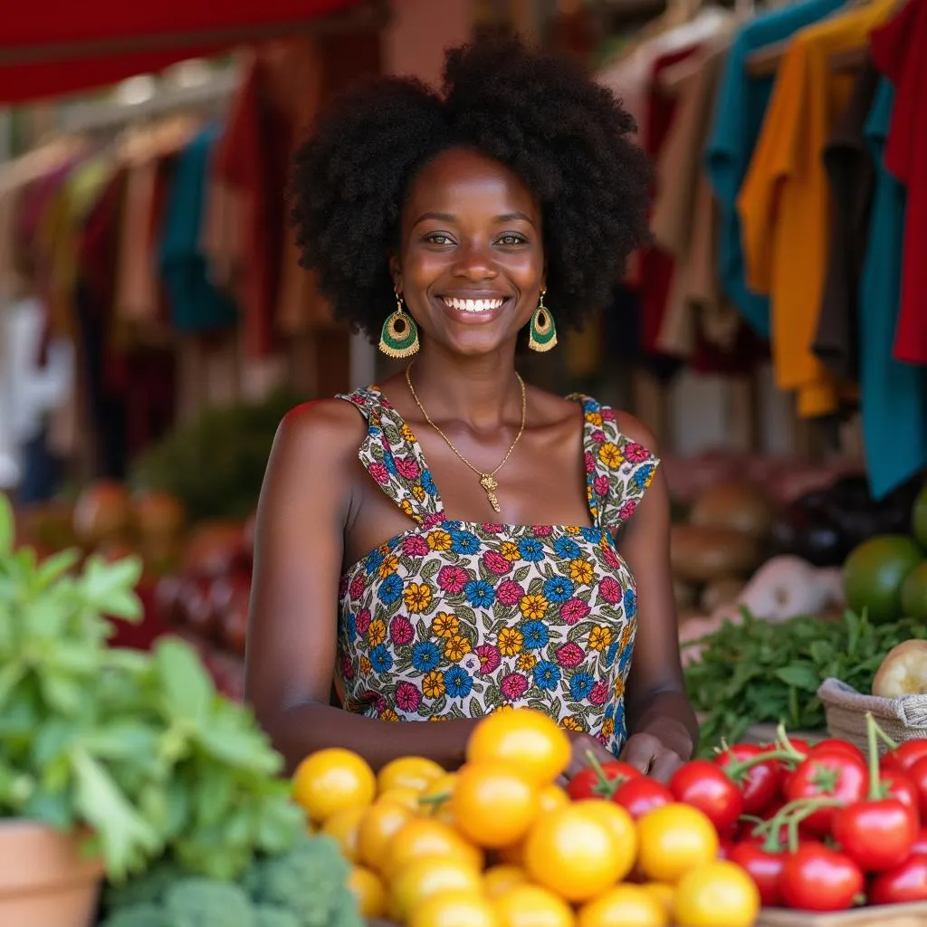 African Business Woman in Market