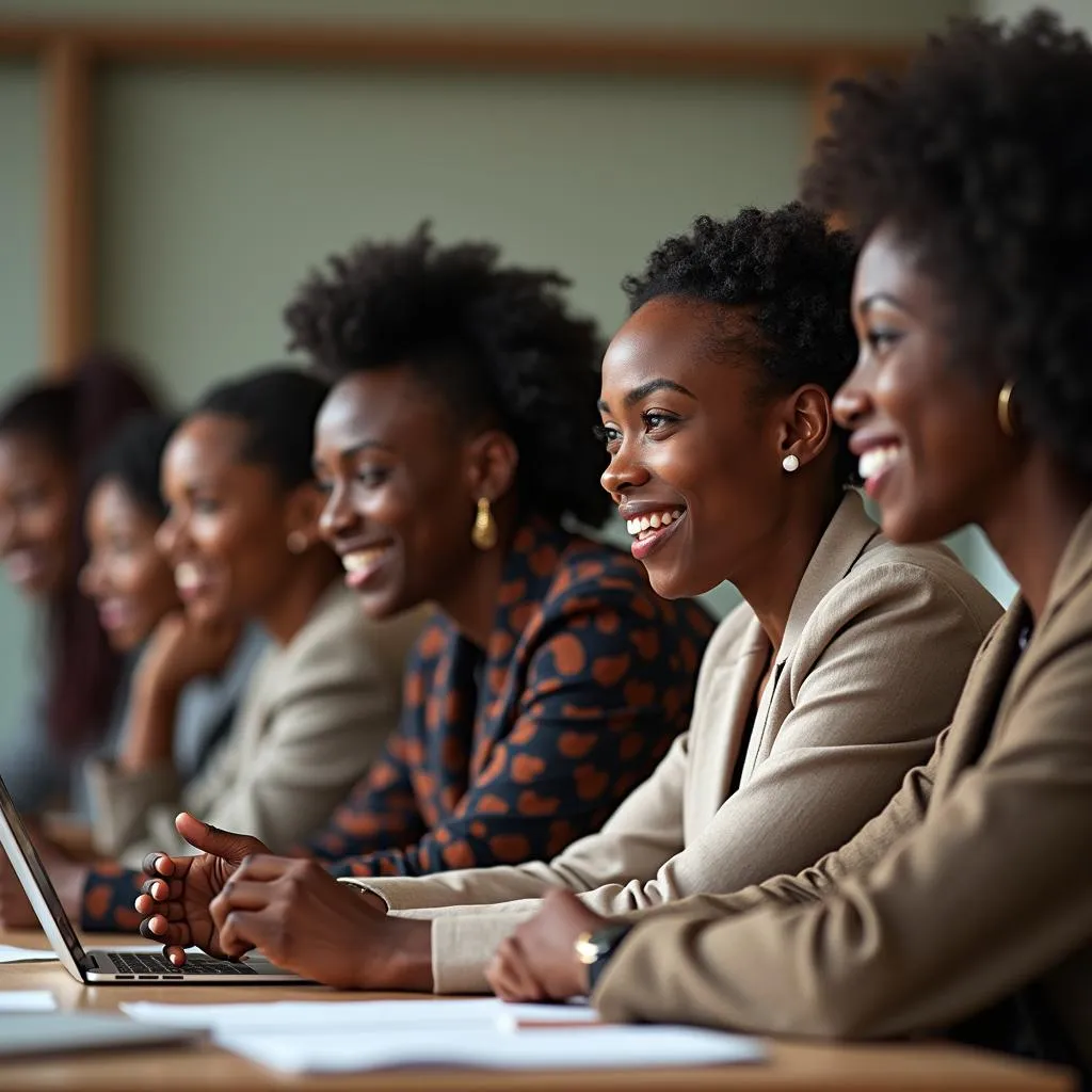 African Business Women in Meeting