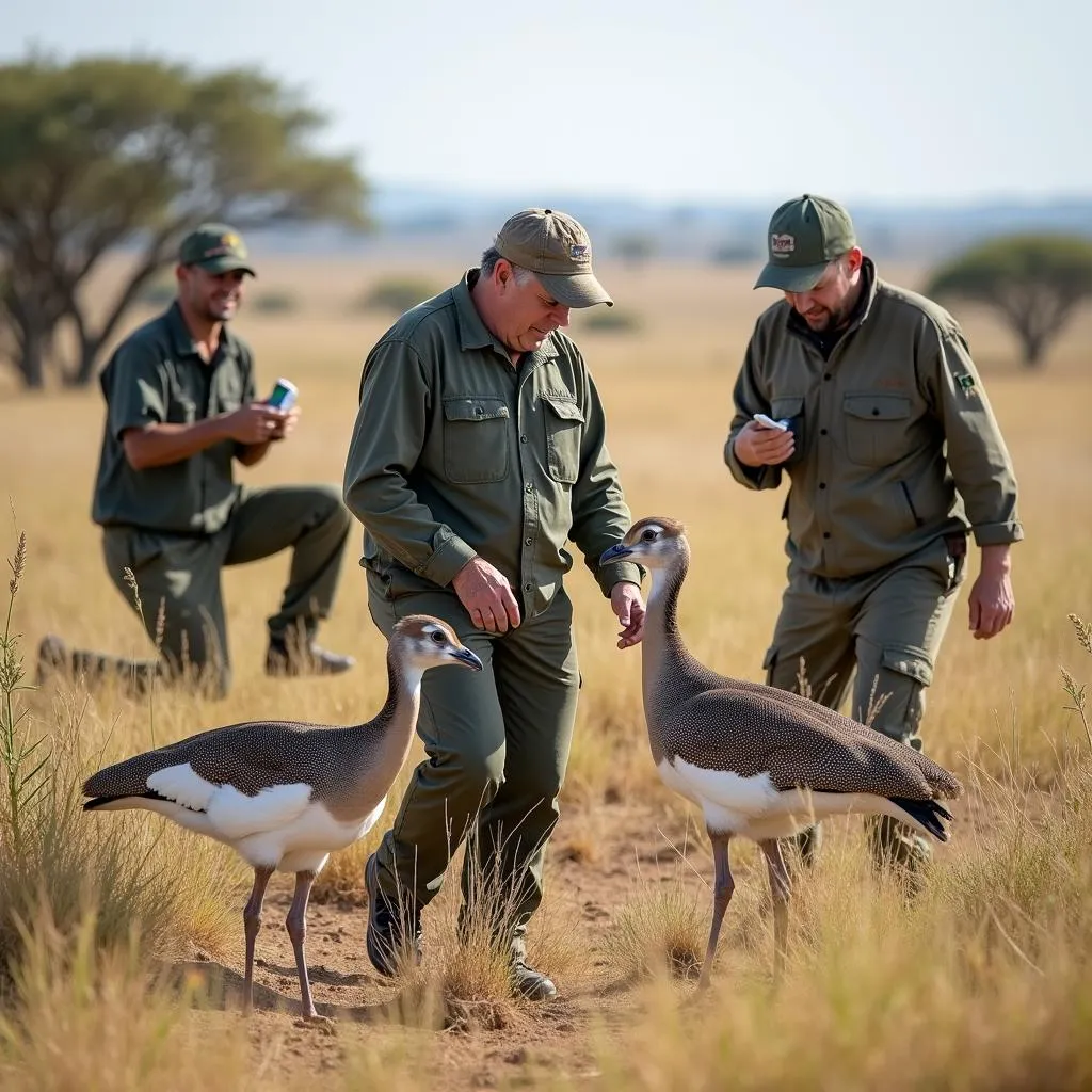 Conservation efforts to protect the African bustard