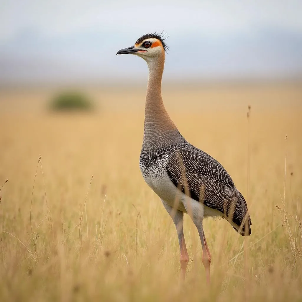 African Bustard in its natural habitat