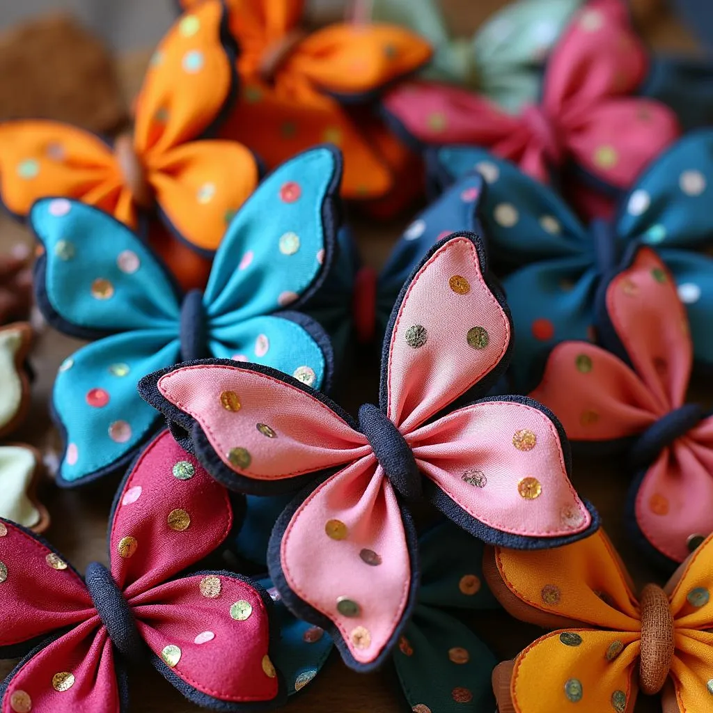 Assortment of African butterfly clips