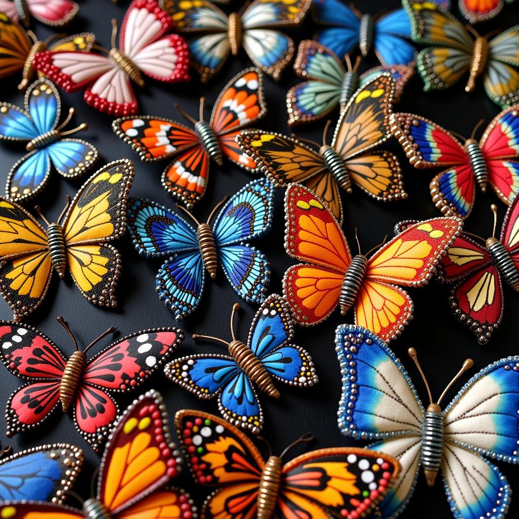 Assortment of African Butterfly Hair Clips