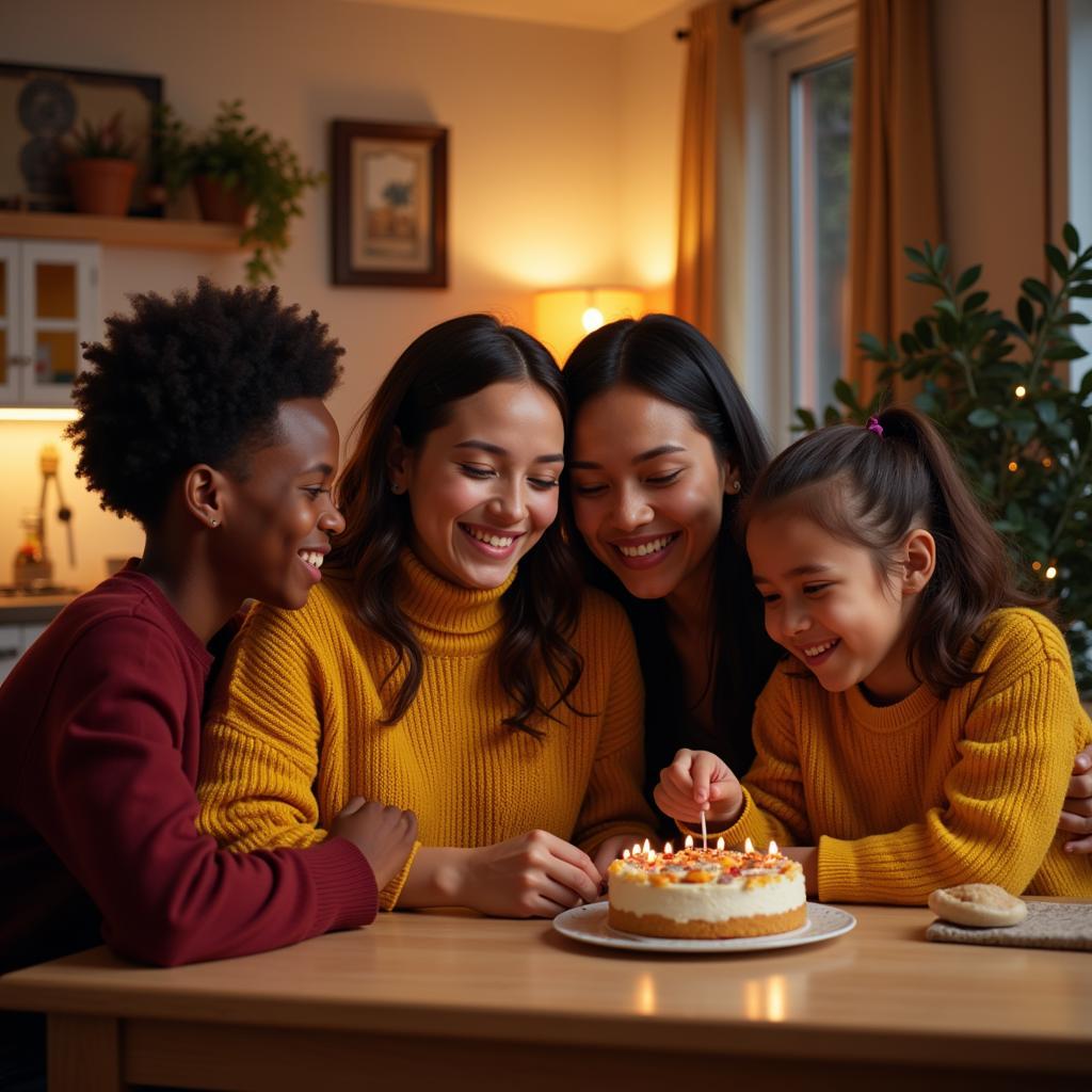 African Canadian Family in their Winnipeg Home