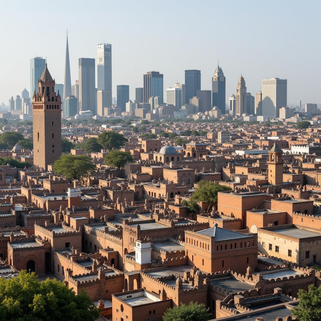 Vibrant Cityscape of an African Capital