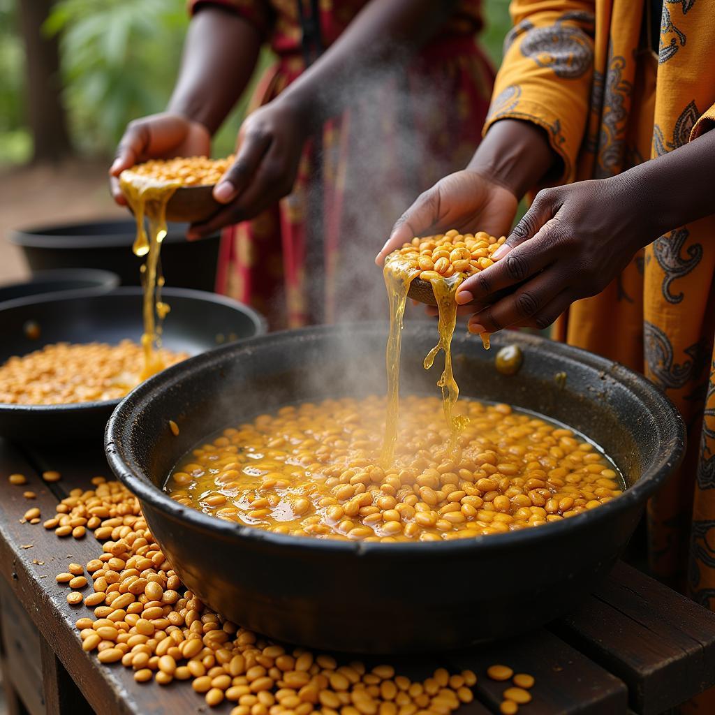 Traditional Extraction of African Castor Oil