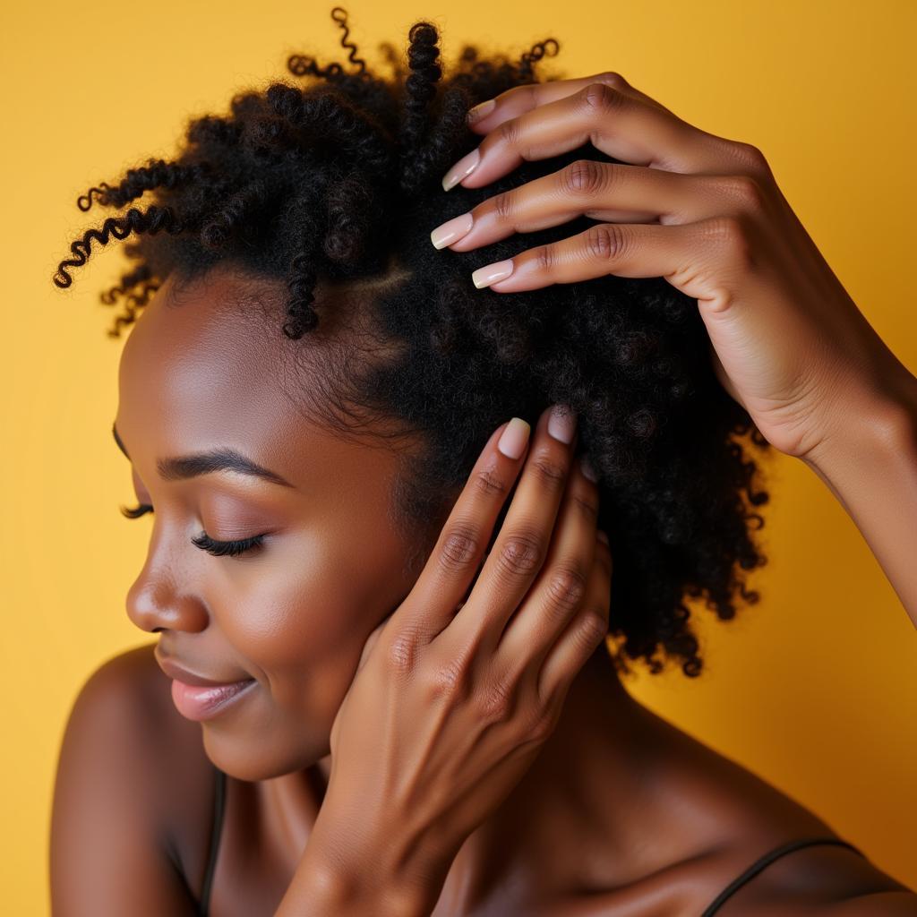 Applying African Castor Oil for Hair Growth