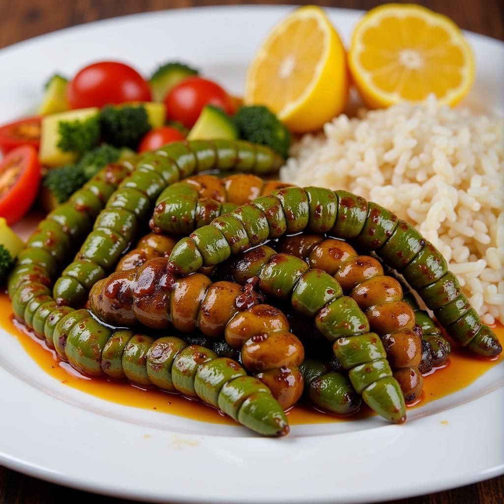 African Caterpillar Dish