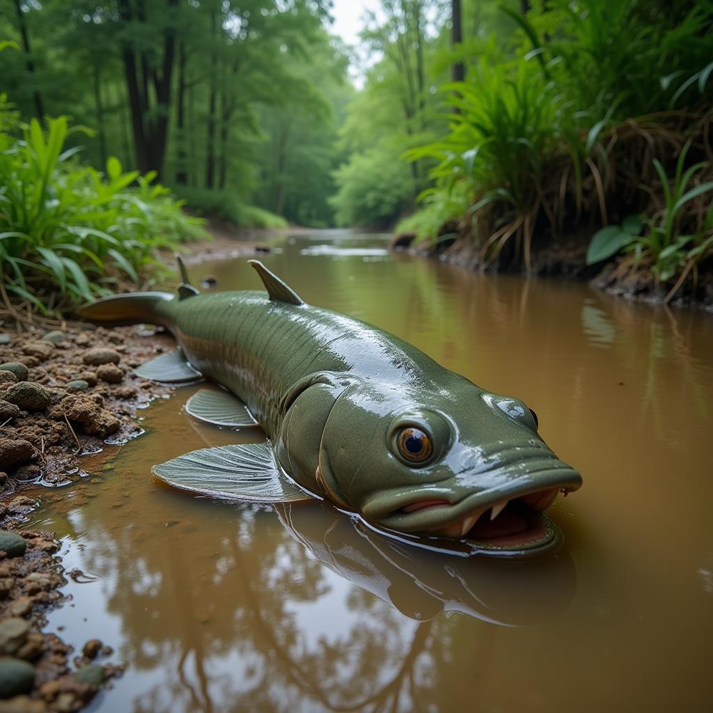 African Catfish in its Natural Habitat