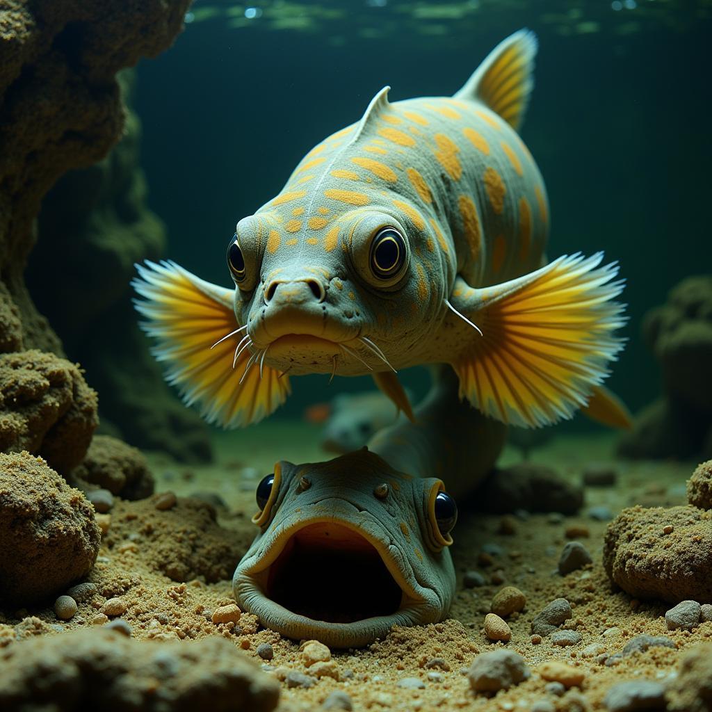 African Catfish Courtship Display