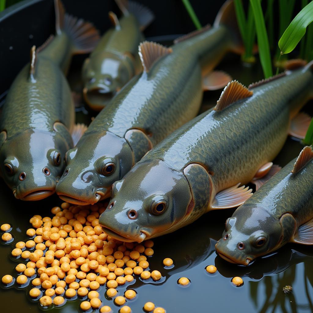 African Catfish Feeding Frenzy