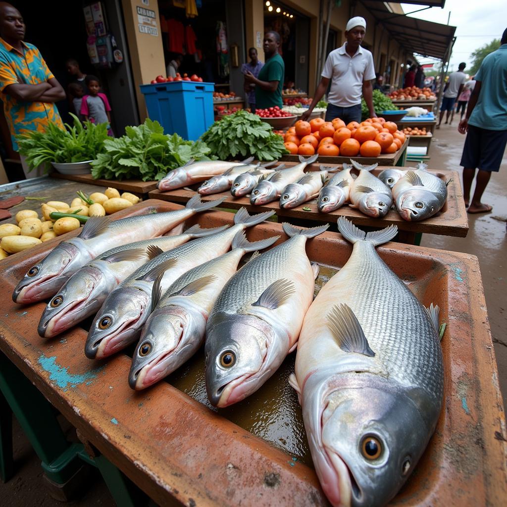 African Catfish at a Local Market