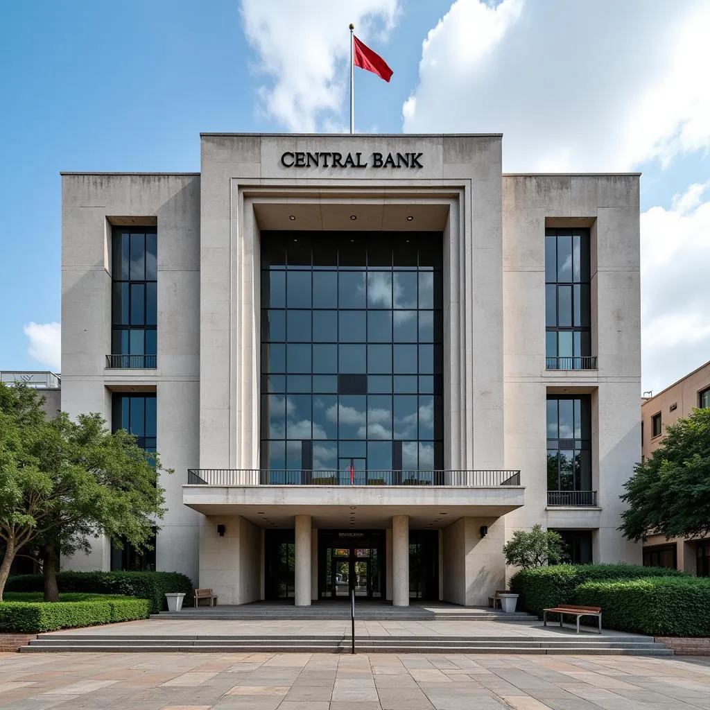 Modern African Central Bank Building