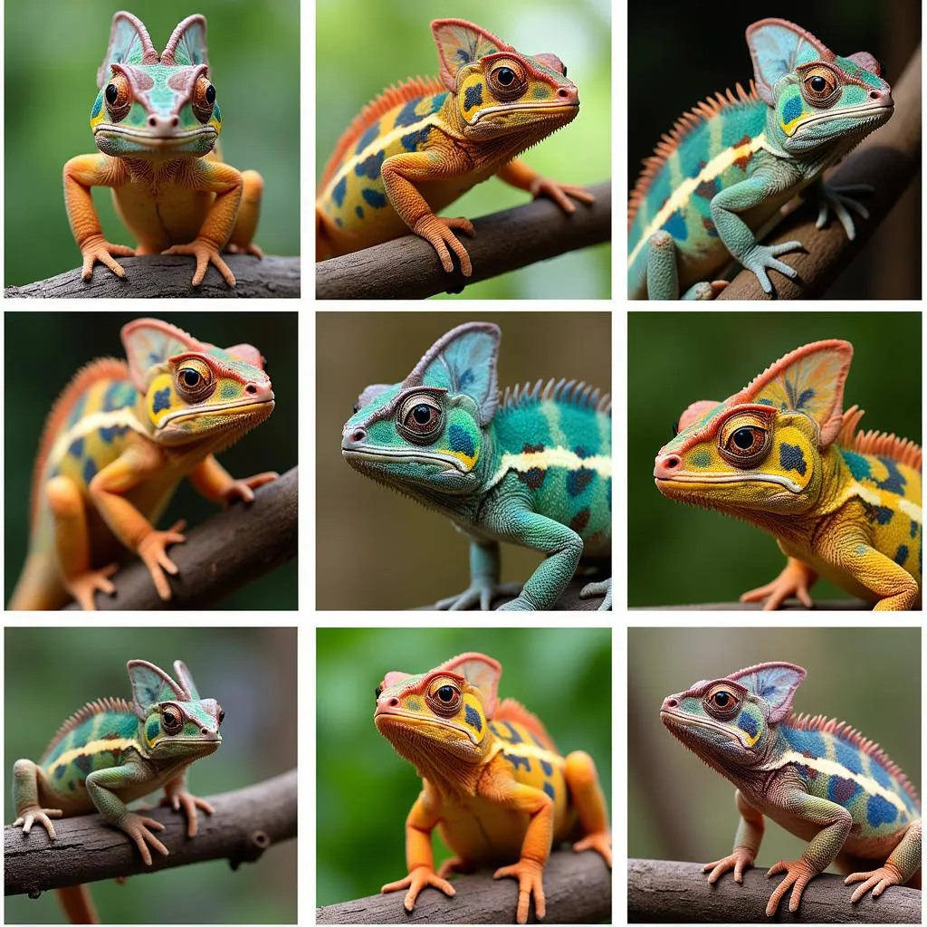 Variety of African Chameleon Species