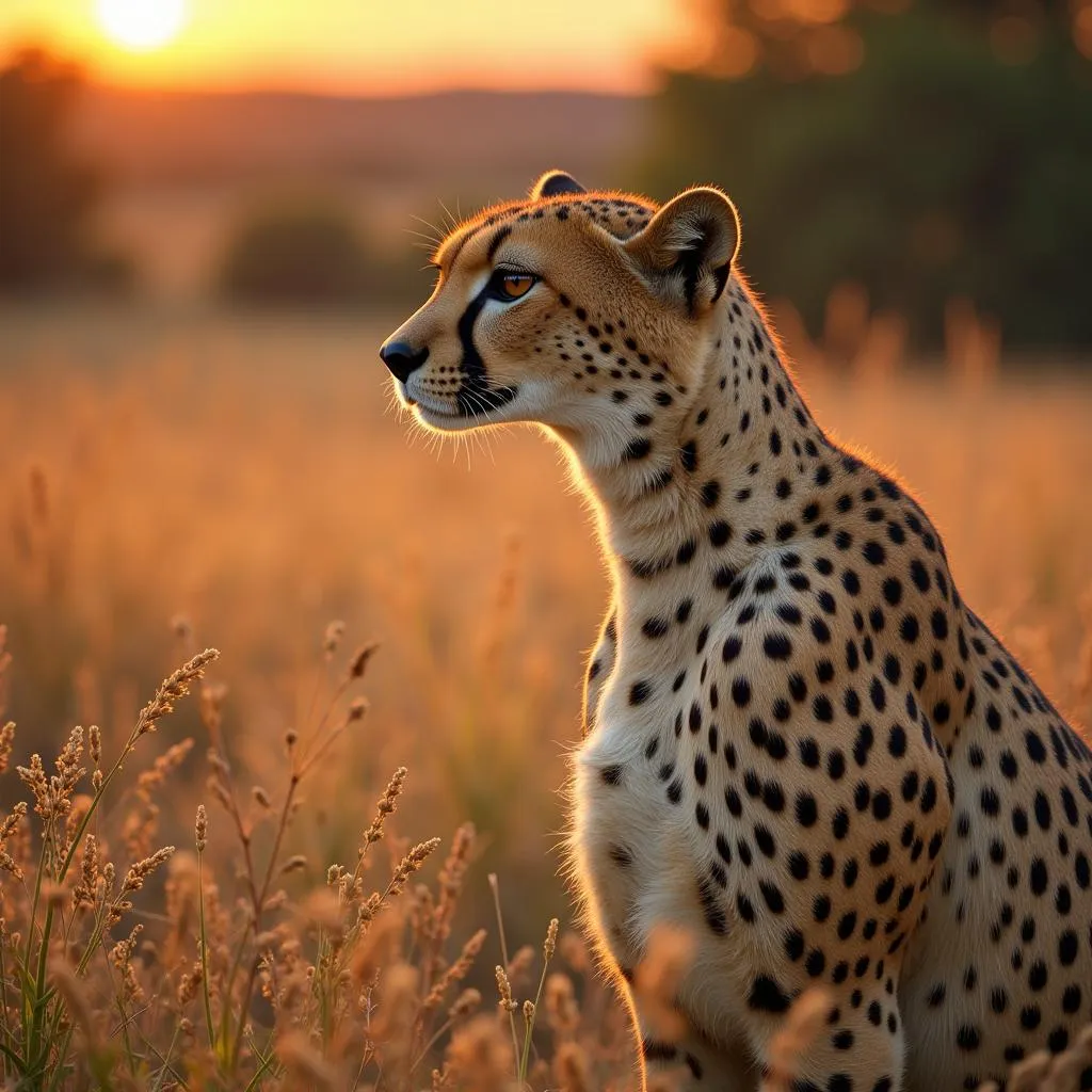 An African Cheetah in Its Natural Habitat