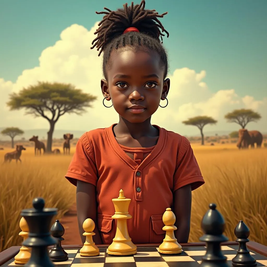 Poster for the African Chess Girl movie