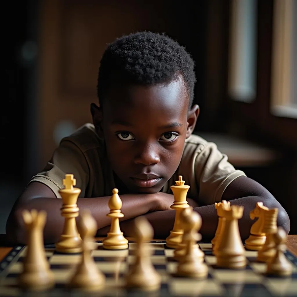 African chess symbolizing resilience