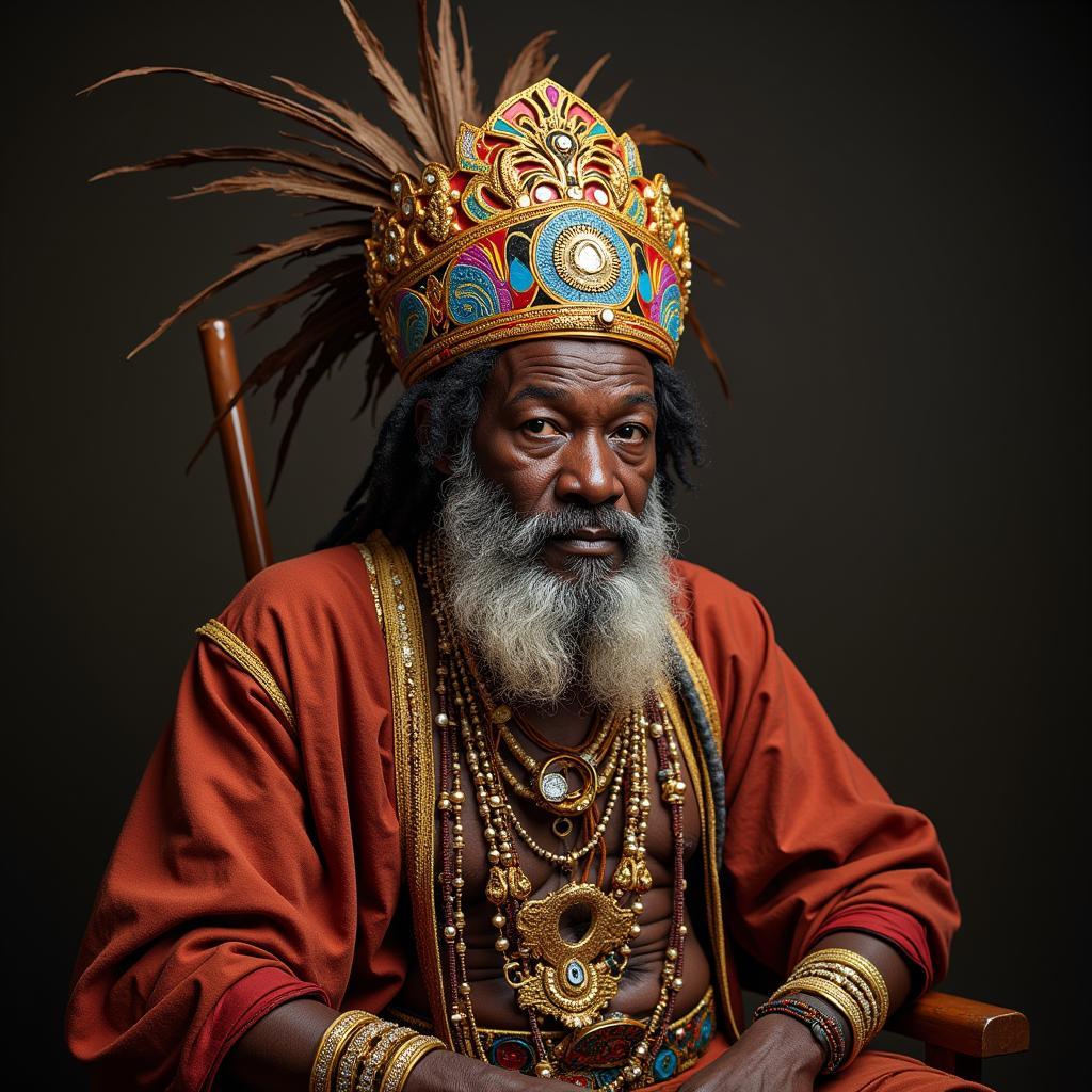 African Chief in Traditional Attire