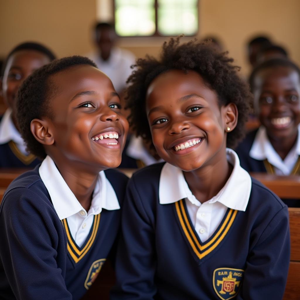 African Children Attending School