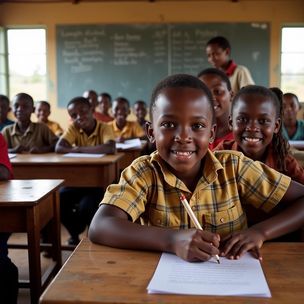 African Children Attending School