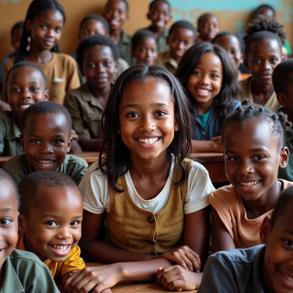 African Children in Classroom