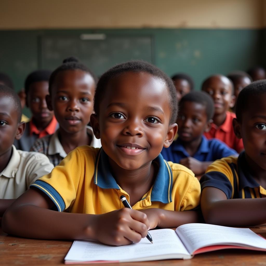 Children in a classroom