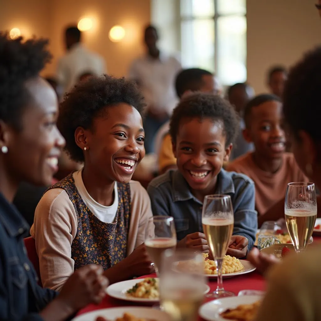  Members of an African church in Cardiff gathered for a community event 