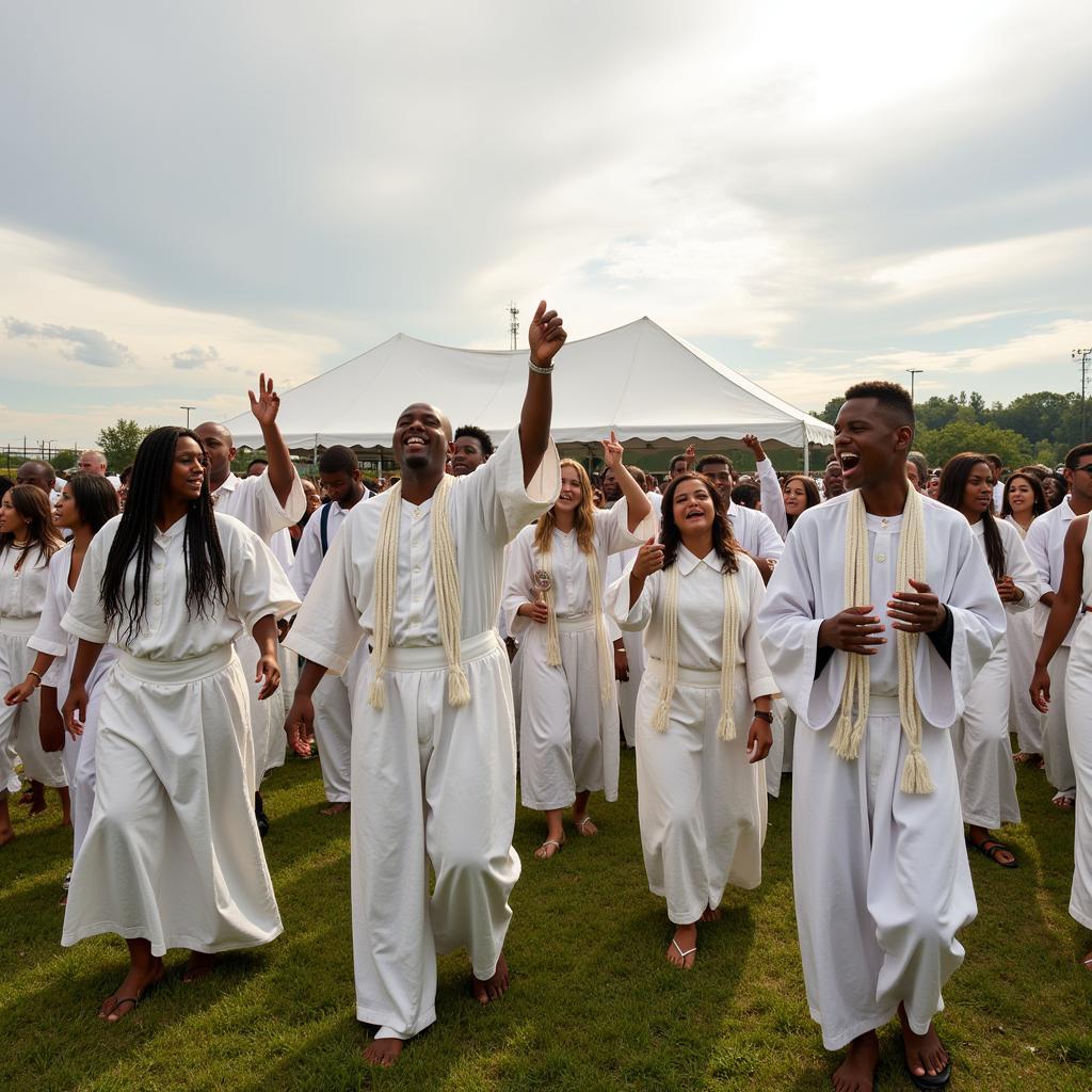 A gathering of African Church of the Holy Spirit members