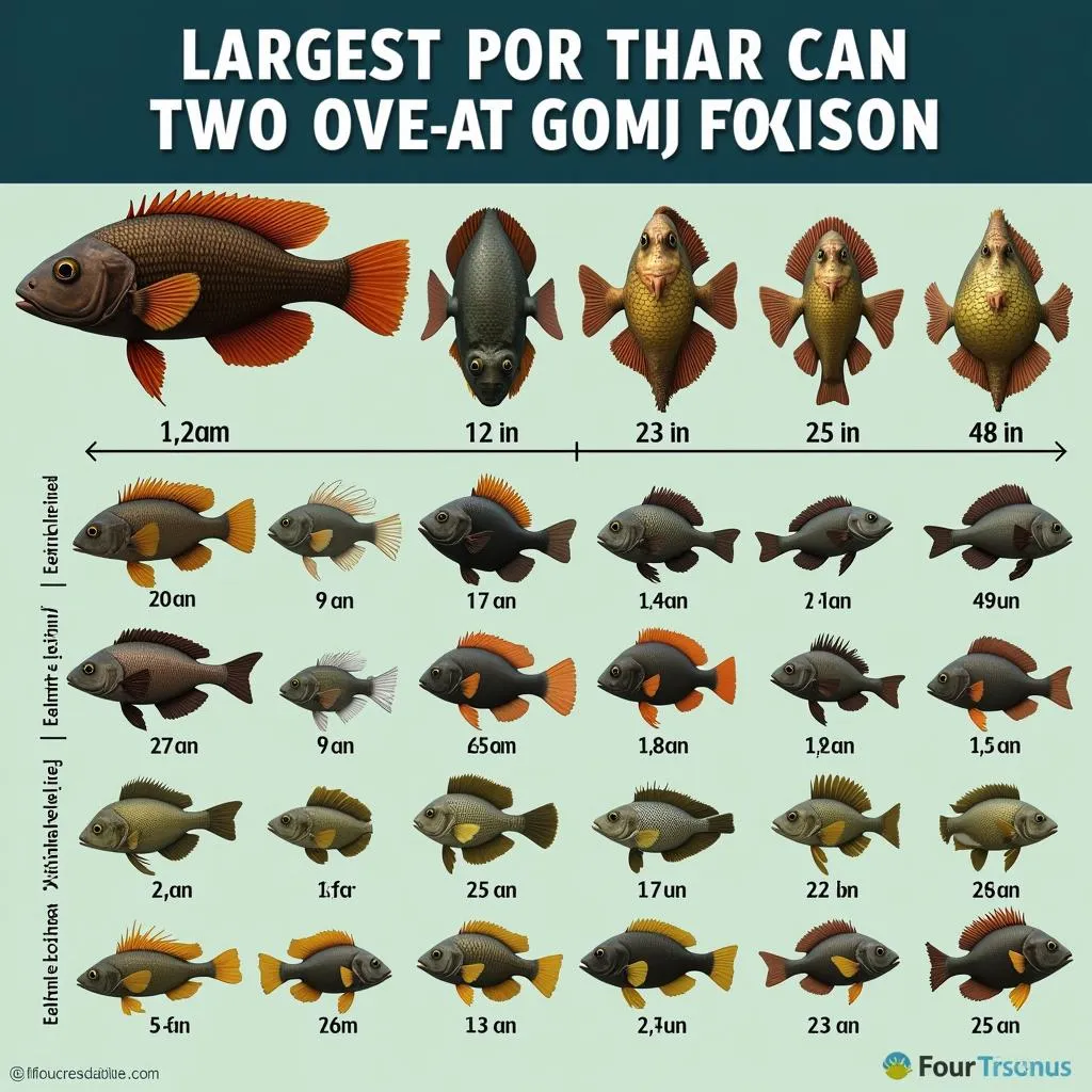 African Cichlid Species Size Comparison