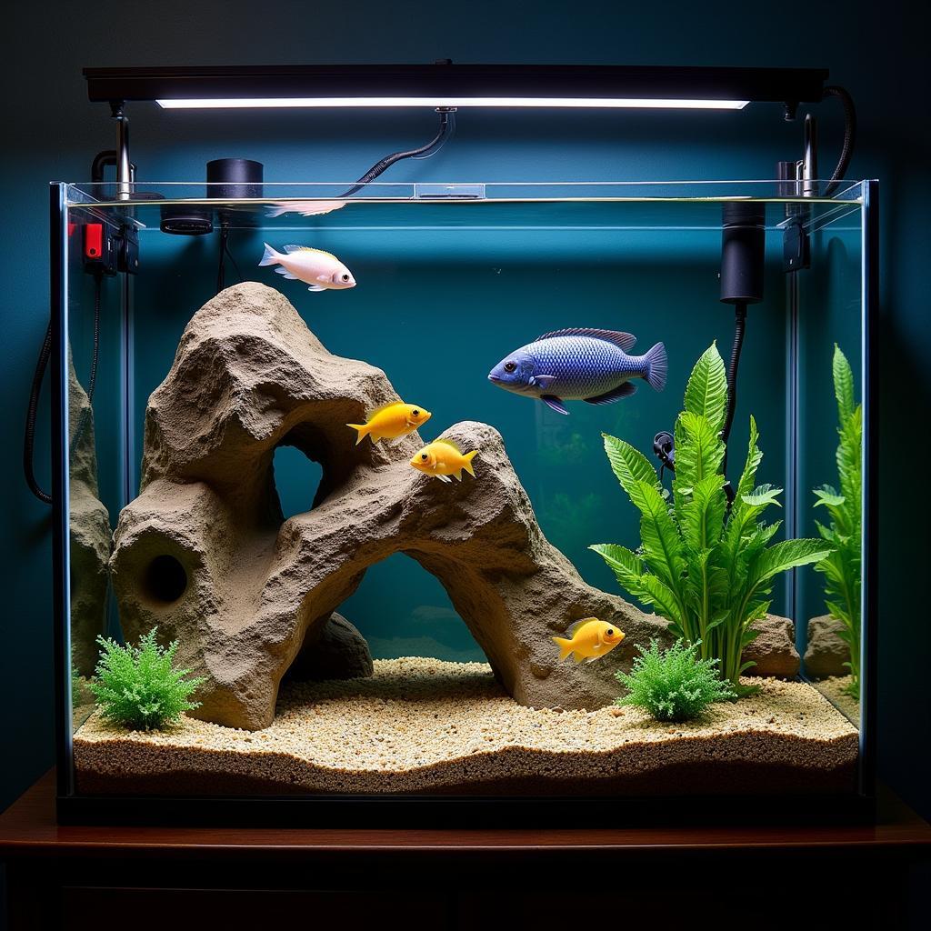 African Cichlid Tank Setup Example