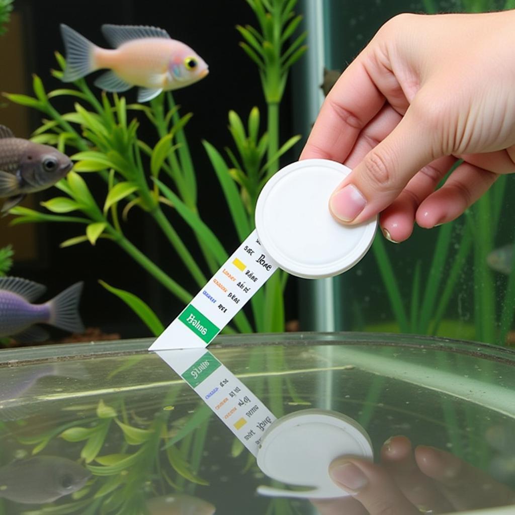 Testing Water Parameters in an African Cichlid Tank