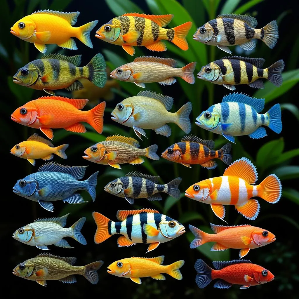 Diverse African Cichlid Species