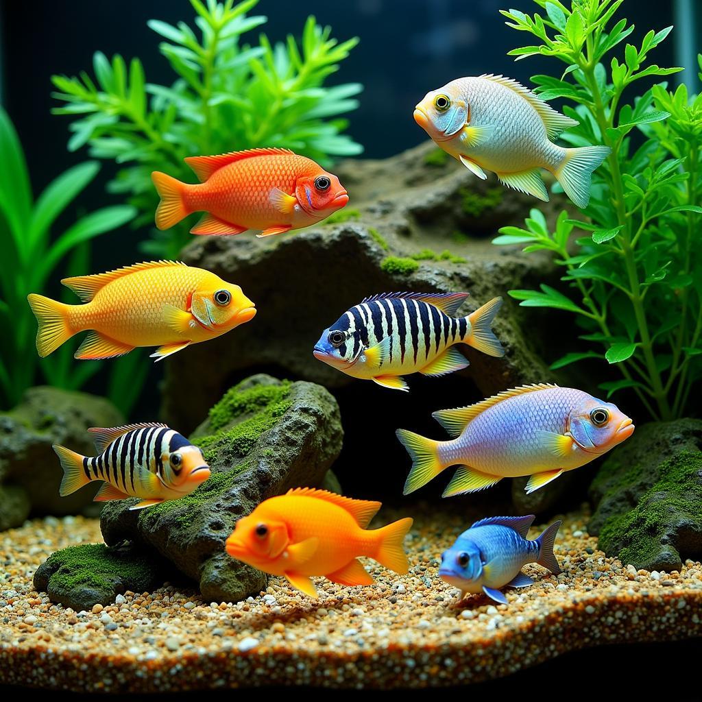 African Cichlids in a Planted Aquarium