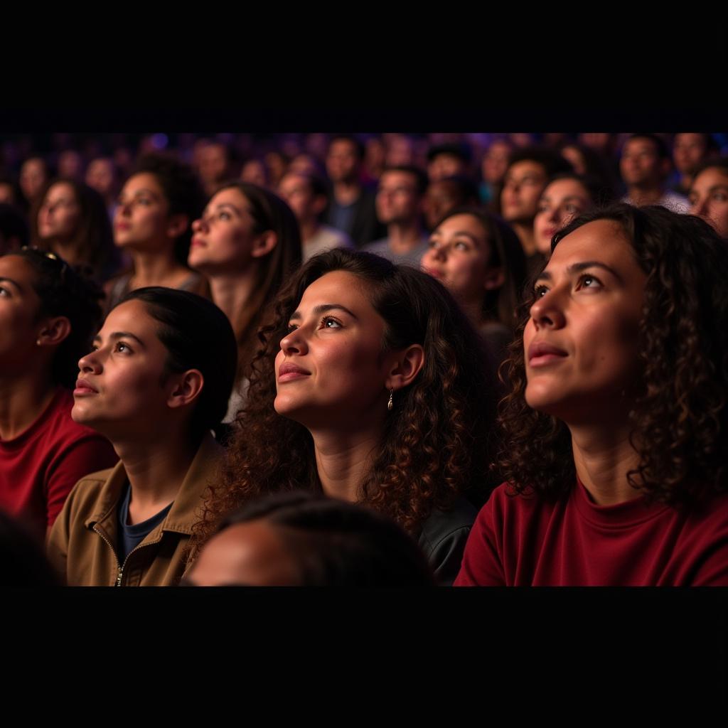 Enthralled Audience at African Circus in Leytonstone