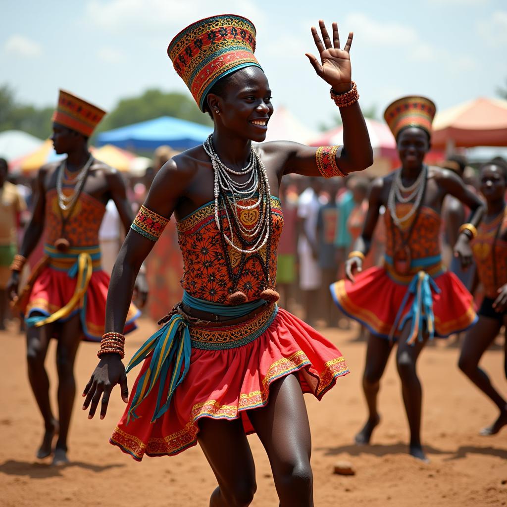 African circus performers showcasing their skills