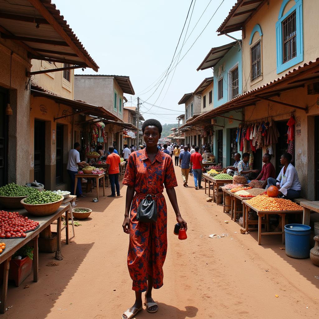 Opportunities within the informal sector in African cities: street vendors and small businesses.