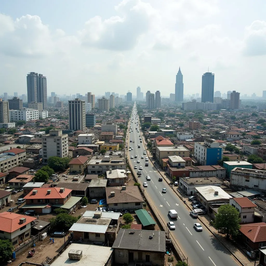 Lagos, Nigeria, a bustling African city