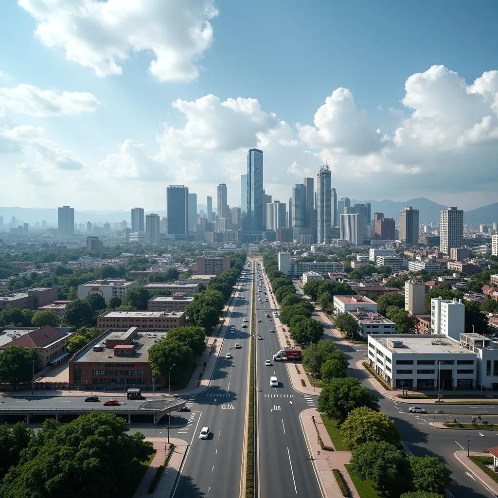 Modern African cityscape reflecting economic growth