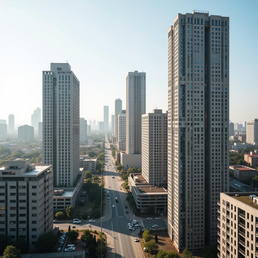 Modern buildings reshaping the skyline of a bustling African city