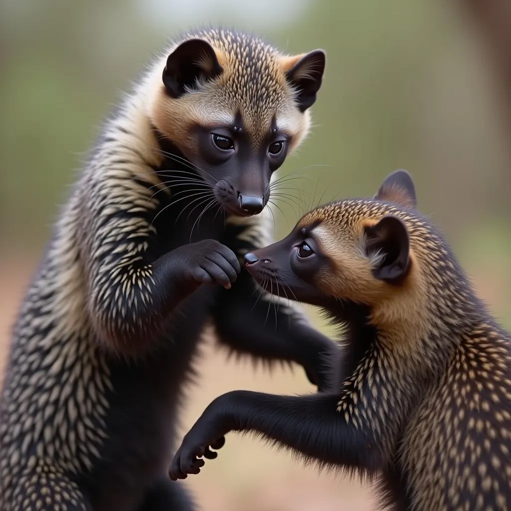 African Civet and Owner