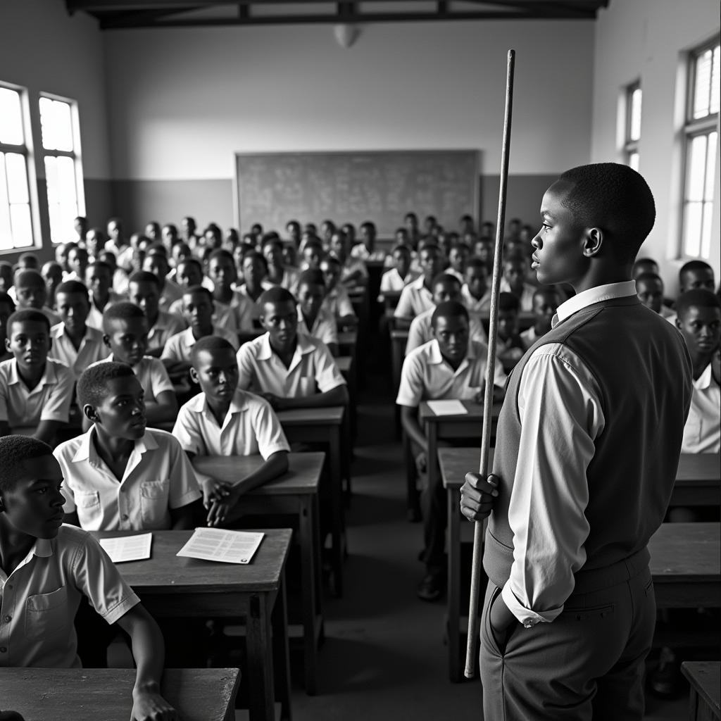 Students in a Colonial-Era African Classroom