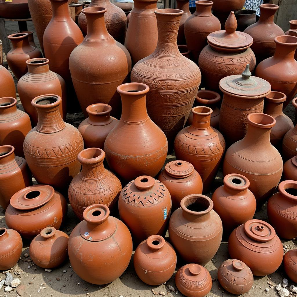 Variety of African Clay Pots