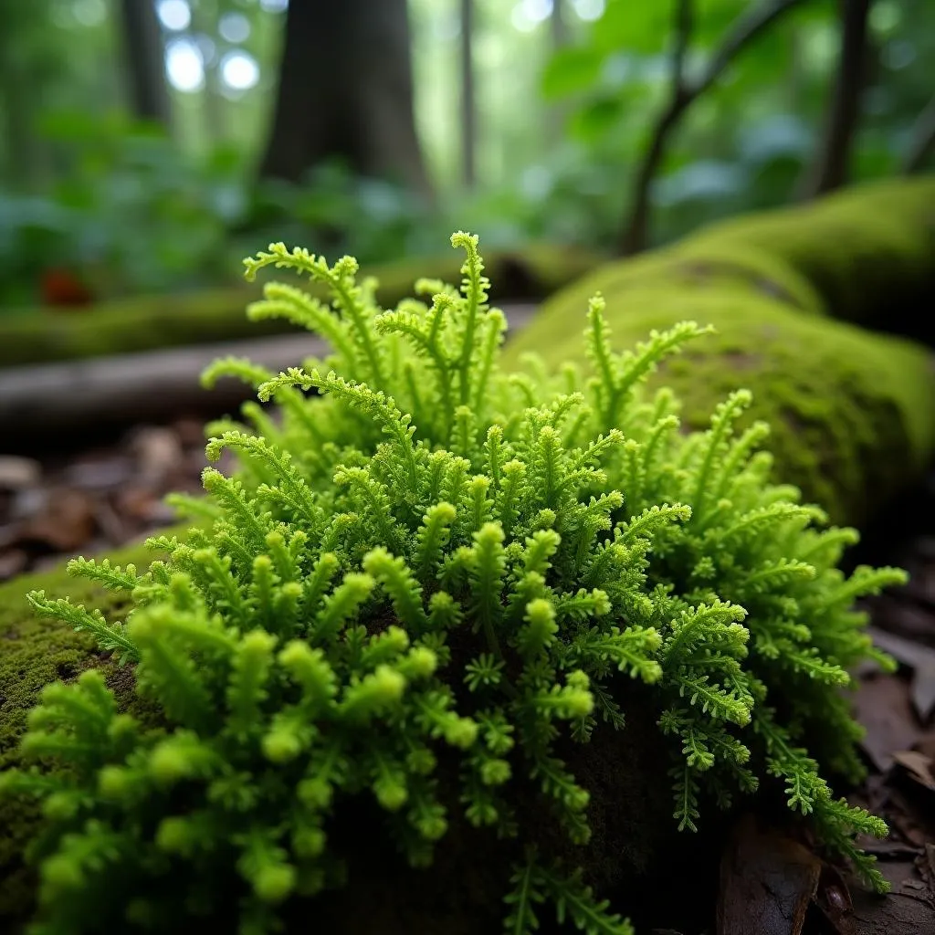 African club moss flourishing in its natural habitat